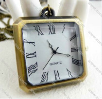 Vintage Square Pocket Watch Clock - PW000082