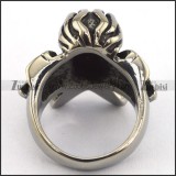 Spanner Fire Skull Ring for Biker r002344