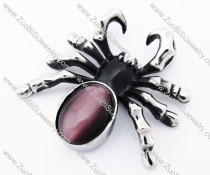 Grape Purple Stainless Steel Spider Pendant for Man - JP170230