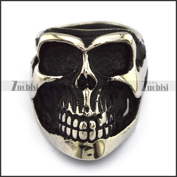 clean-cut Steel Biker Ring with punk style for Motorcycle bikers - r000525