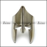 high polishing stainless steel spartan helmet gladiator ring r005054
