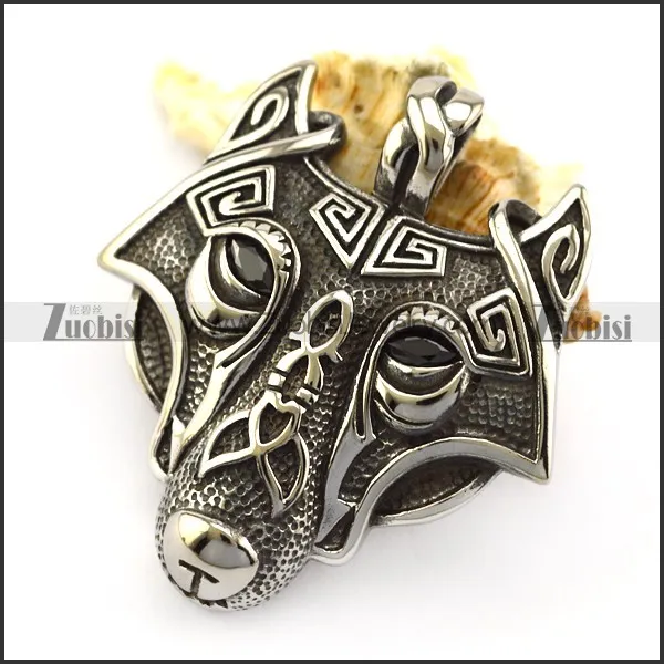 Stainless Steel Viking Wolf Pendant p005877
