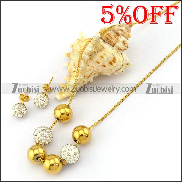 Rhinestone Ball Jewelry Set s001926