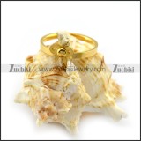 Yellow Gold Plating Steel Butterfly Ring for Girls r004452