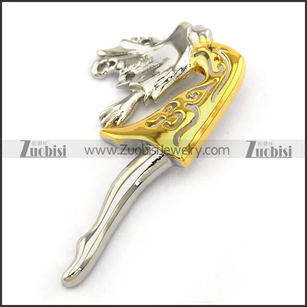 gold plating stainless steel goddess pendant p001593