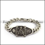 Stainless Steel Chain Masonic Bracelet b004859