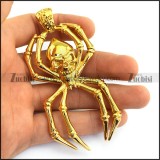 24K Gold Plated Spider Pendant p003287