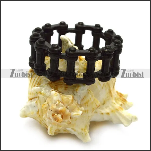 Black Bicycle Chain Ring in Stainless Steel r005234