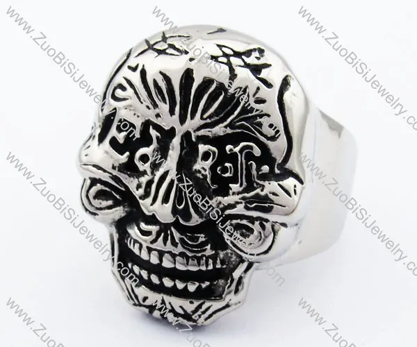 Stainless Steel Skull Ring -JR330052