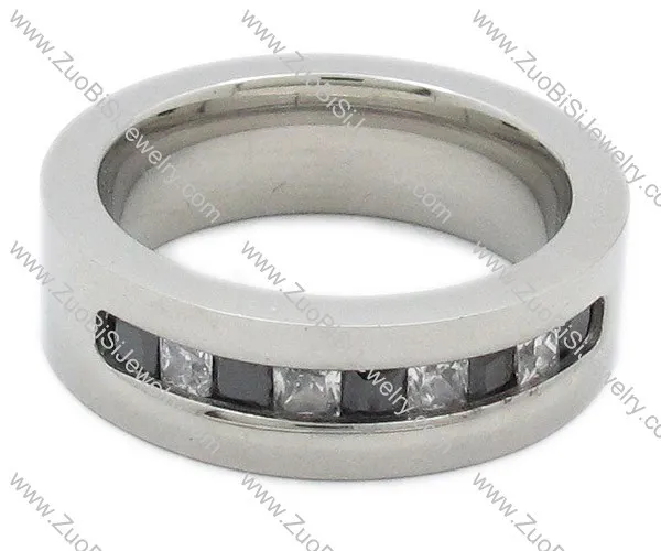 Stainless Steel Diamonds Ring - JR200006