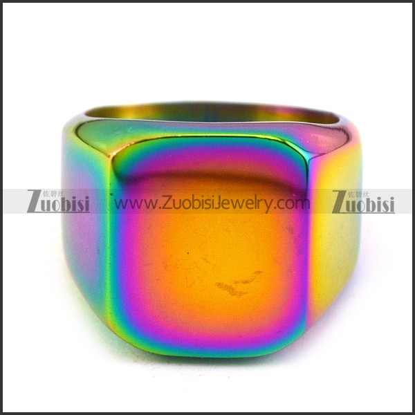 Shiny Colorful Physical Vapor Deposition Coated Ring r004042