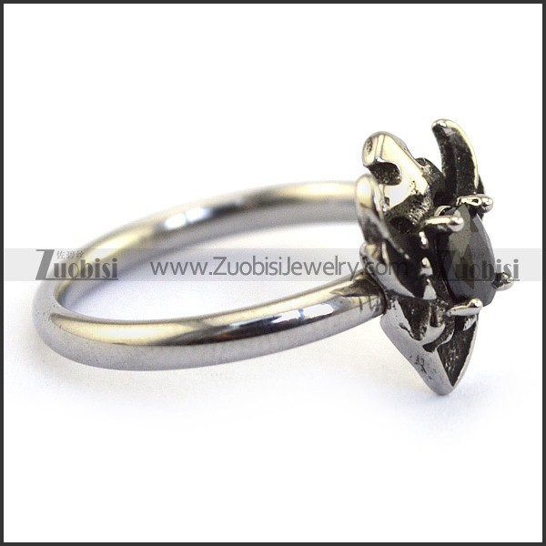 black zircon love rings for women r002080