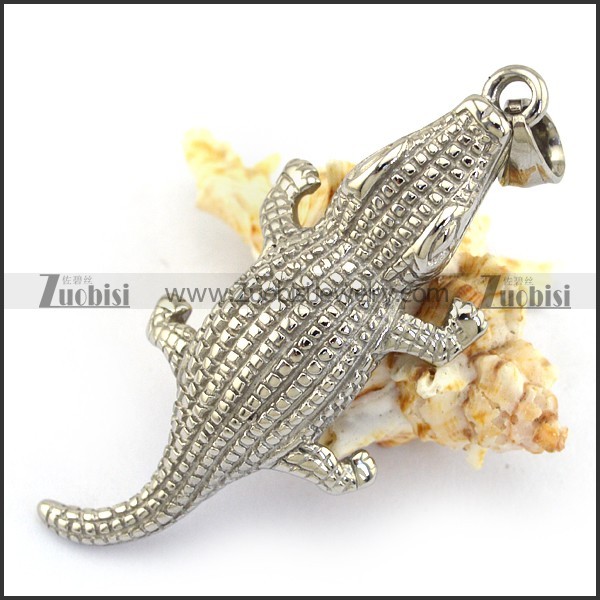 Stainless Steel Alligator Pendant p003342