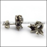 Stainless Steel Zircon Crown Earring - e000076
