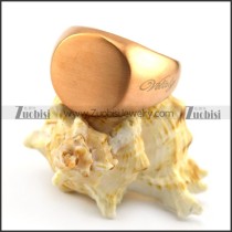 rose gold blank signet ring with round ring face r004703