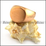 rose gold blank signet ring with round ring face r004703