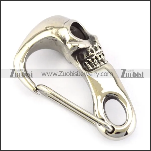 316L Big Stainless Steel Skull Clasp a000471