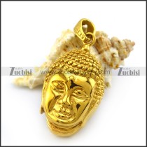 Shiny Gold Steel Buddha Pendant p004939