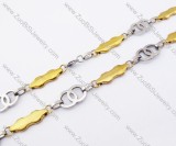 Stainless Steel Double Rings Necklace -JN150079