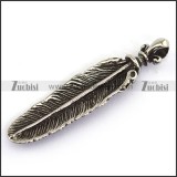 63mm Large Casting Feather Pendant p002046
