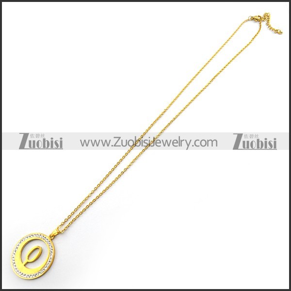 Golden O Pendant Chain for Women n001704