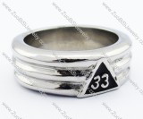 33 Degree Stainless Steel Ring JR330027