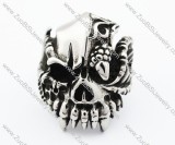 Stainless Steel Skull Ring - JR370008