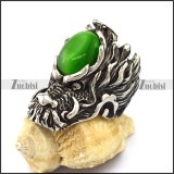 Green Cat Eys Stone Casting Dragon Rings r003086