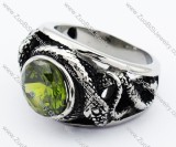 Stainless Steel Stone Ring -JR010109