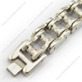 Clear Rhinestone Roller Bicycle Chain Bracelet for Ladies b003487