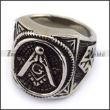 Round Face Masonic Ring r003614