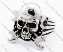 Stainless Steel Skull Ring with wrench -JR330064