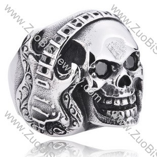 Stainless Steel Skull Ring - JR350153