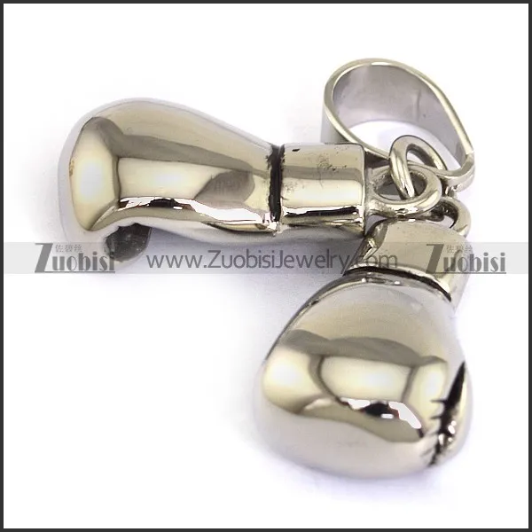 29mm Big Stainless Steel Pair of Boxing Gloves Pendant p003797