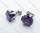 3mm Clear Violet Zircon Stainless Steel earring JE220009