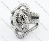 Silver Stainless Steel snake Ring -JR330072