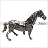 heavy solid stainless steel horse ornamental a000349