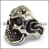 Stainless Steel Skull Ring - JR350039