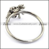 spider ring with black stone for women r002206