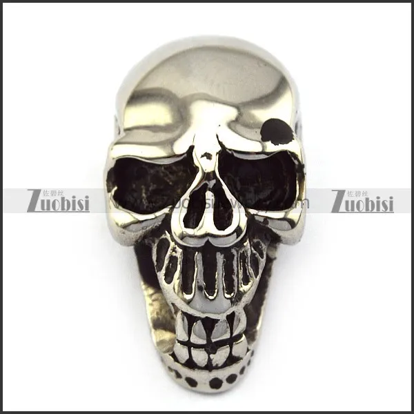 stainless steel skull end cap as terminator for bracelet or necklace a000345