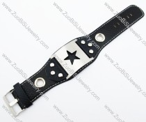 Stainless Steel Star Leather Bracelet -JB140050