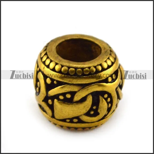 Vintage Gold Plating Steel Bead Charm a000399