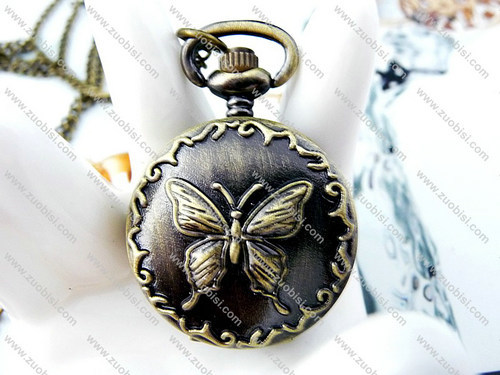Antic Brass Butterfly Pocket Watch Chain - PW000072