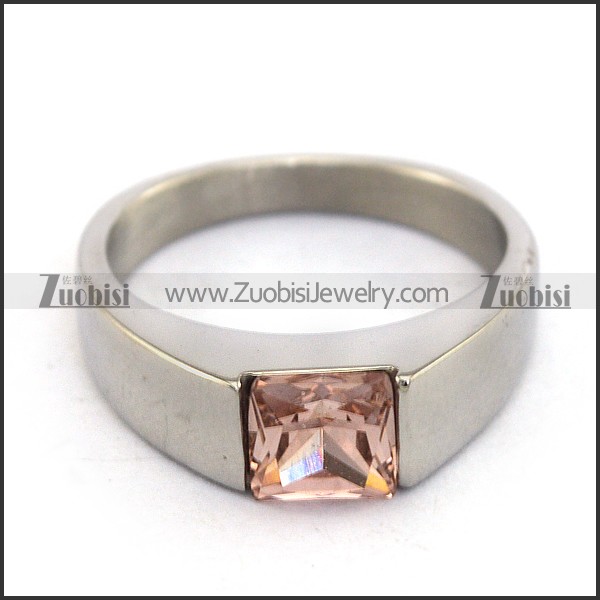 Clear Pink Zircon Wedding Ring