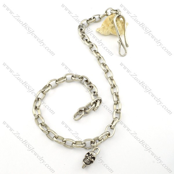 Biker Custom Wallet Chain Womenvwith 1 3d Skull Head for wholesale -y000007