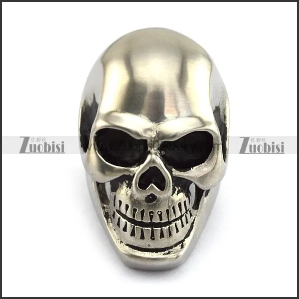 matte huge barehead skull ring with size from 7 to 15 r002204