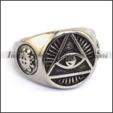 Eye Shaped Masonic Ring r003598