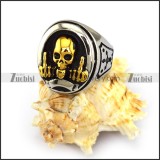 FTW Golden Skull Ring r003856