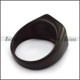 Black PVD Coated Steel Casting Solid Ring r002951