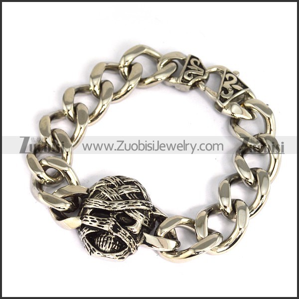 316L Steel  Biker Bracelets for Mens - b000702